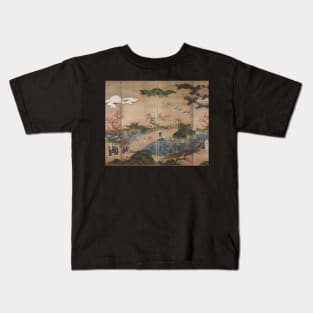 Maple Viewers (1600) by Kano Hideyori Kids T-Shirt